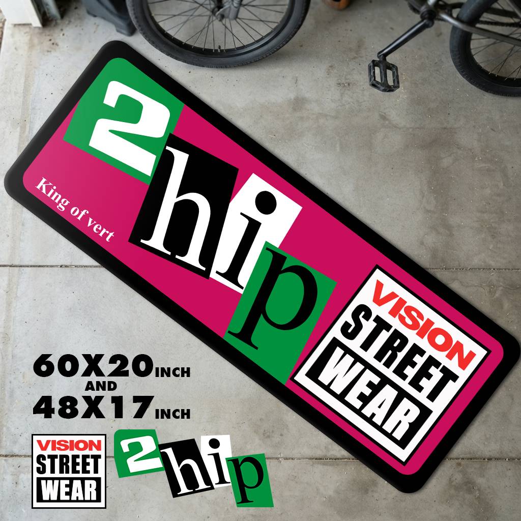 Vintage 2-Hip Vision Street Wear Rug | Retro 80s Freestyle Floor Mat