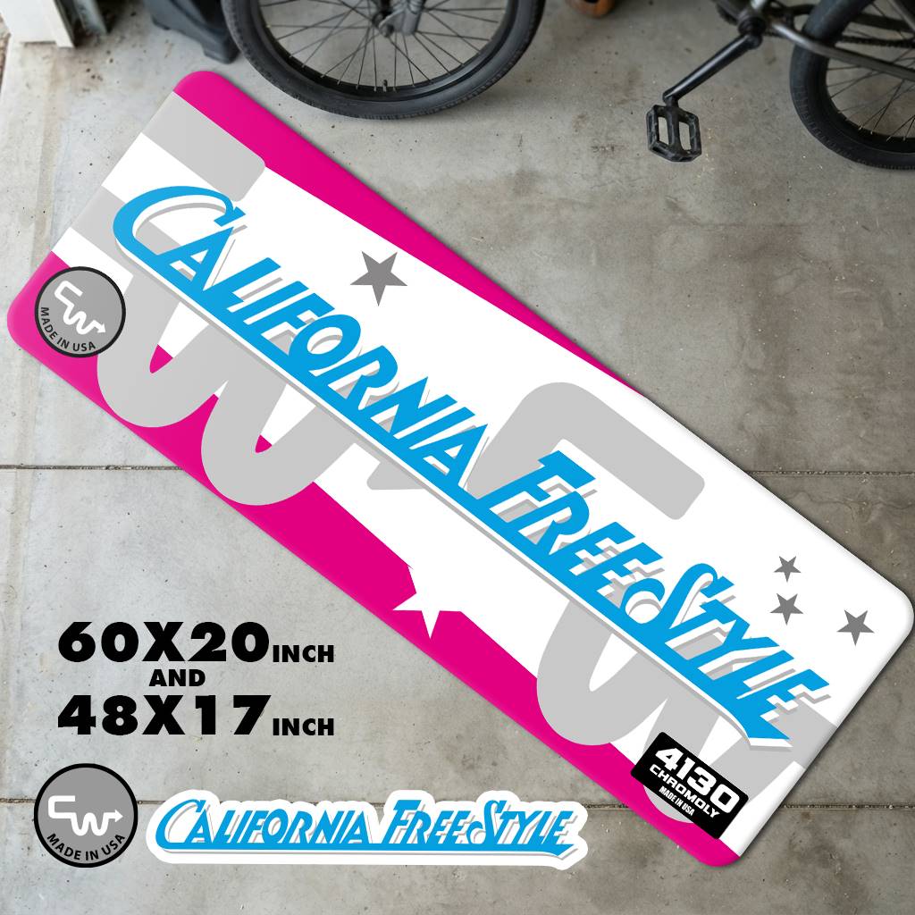 Vintage CW California Free Style BMX Rug | Retro 80s Freestyle Floor Mat