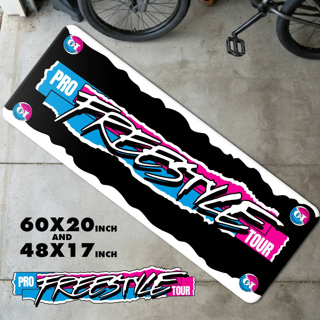 Vintage GT Pro Freestyle Tour Runner Rug | Retro 80s Freestyle Floor Mat