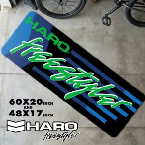 Vintage Haro Freestyler Black Runner Rug | Retro 80s Freestyle Floor Mat
