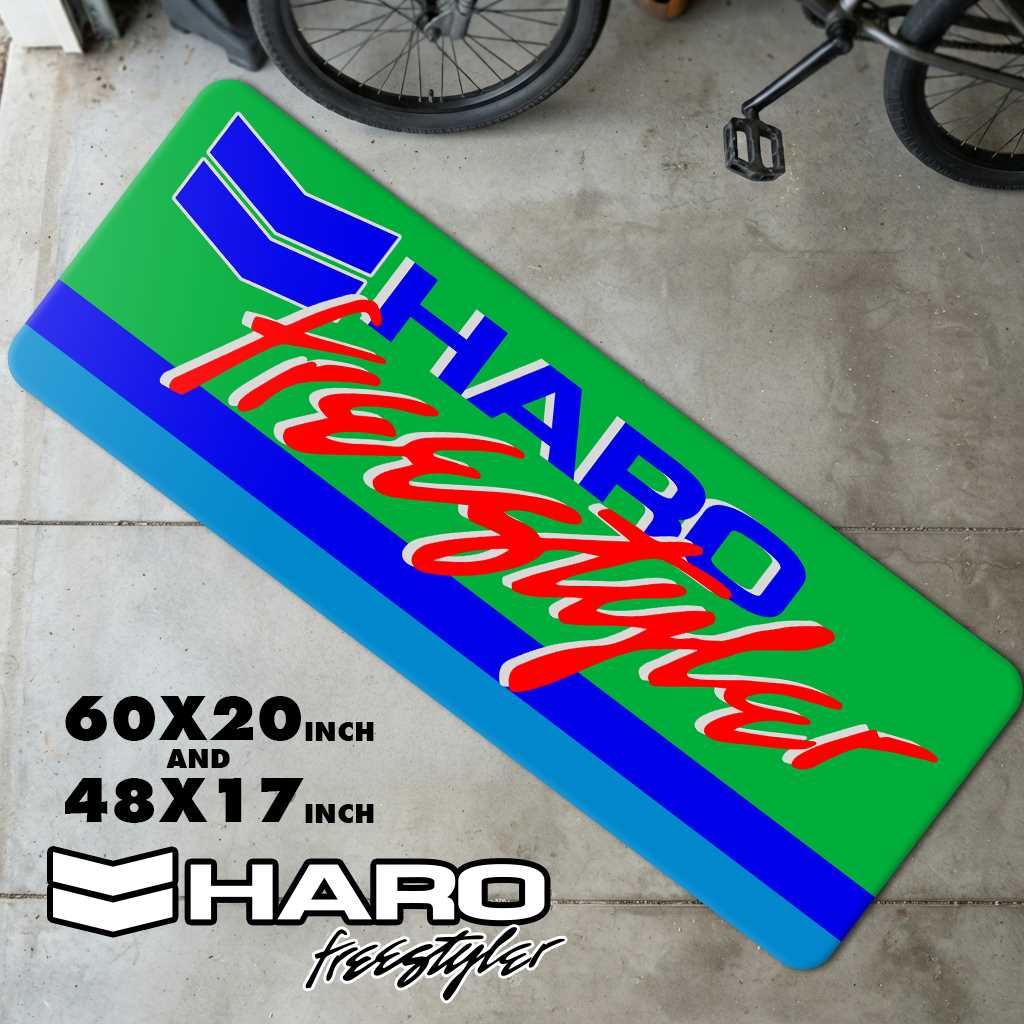 Vintage Haro Freestyler BMX Runner Rug | Retro 80s Freestyle Floor Mat