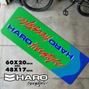 Vintage Haro Freestyler Script Runner Rug | Retro 80s Freestyle Floor Mat
