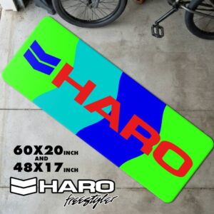 Vintage Haro Red Logo Wave Runner Rug | Retro 80s Freestyle Floor Mat