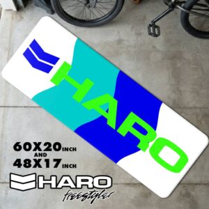 Vintage Haro Neon Logo Wave Runner Rug | Retro 80s Freestyle Floor Mat
