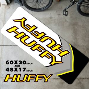 Vintage Huffy Old School BMX Runner Rug | Retro 80s Freestyle Floor Mat