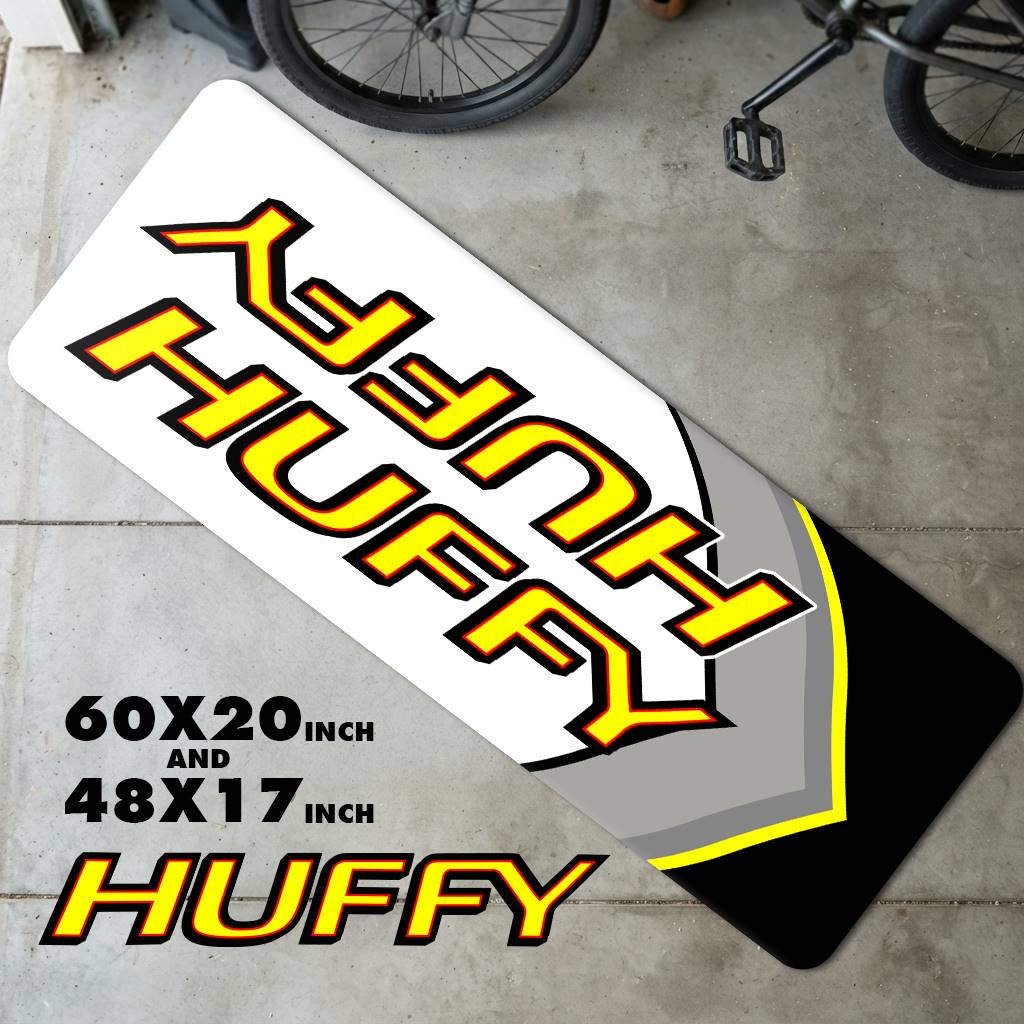 Vintage Huffy Old School BMX Runner Rug | Retro 80s Freestyle Floor Mat