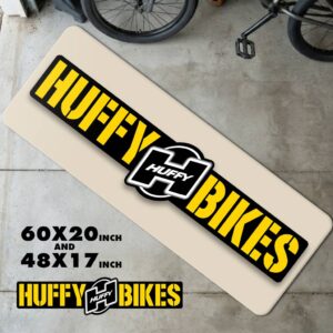 Vintage Huffy Bikes Shield Runner Rug | Retro 80s Freestyle Floor Mat