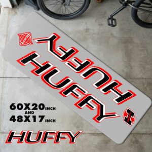 Vintage Huffy Red Padset BMX Runner Rug | Retro 80s Freestyle Floor Mat