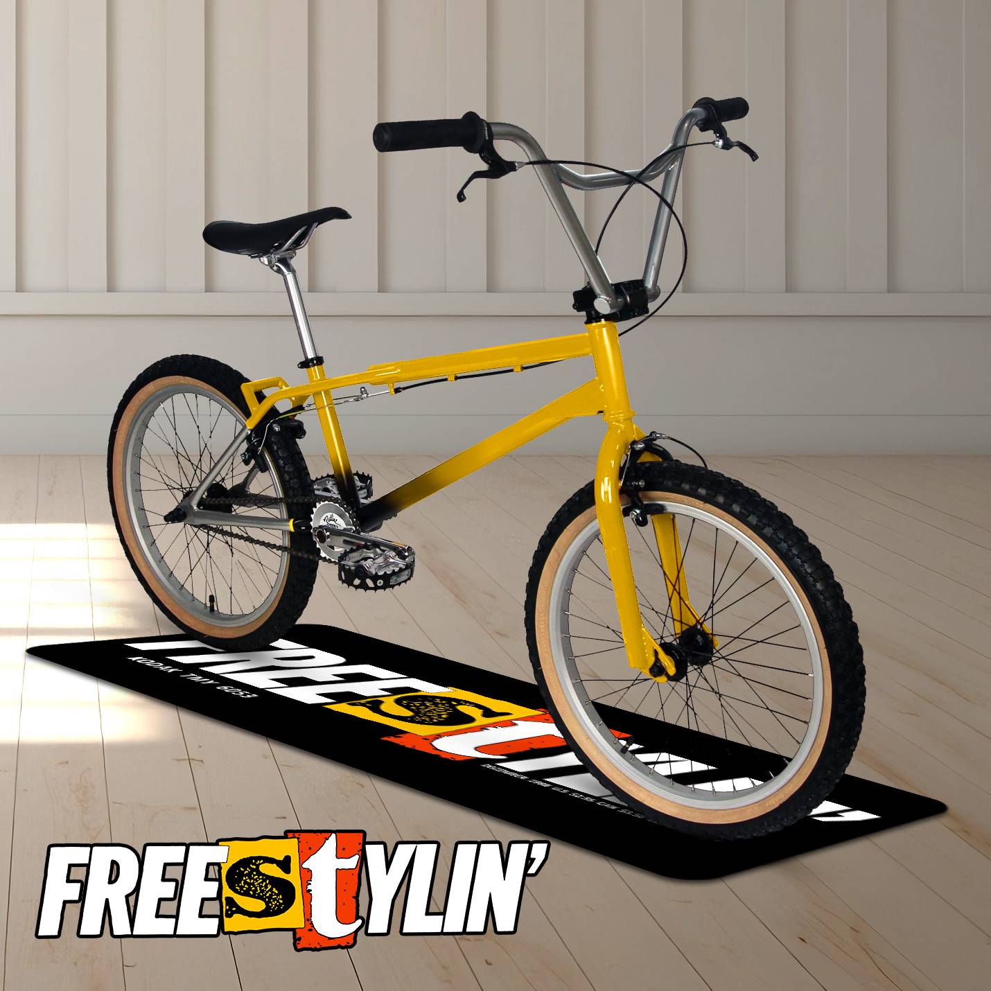 Vintage Freestylin Magazine Runner Rug | Retro 80s Freestyle Floor Mat - Image 3