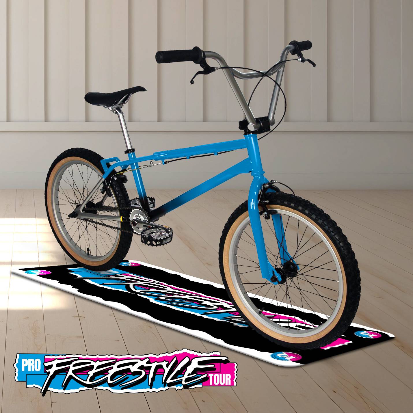 Vintage GT Pro Freestyle Tour Runner Rug | Retro 80s Freestyle Floor Mat - Image 3