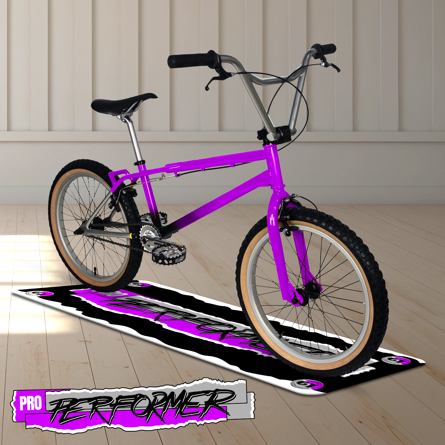Vintage GT Pro Performer Purple Runner Mat | Retro 80s Freestyle Floor Mat - Image 3
