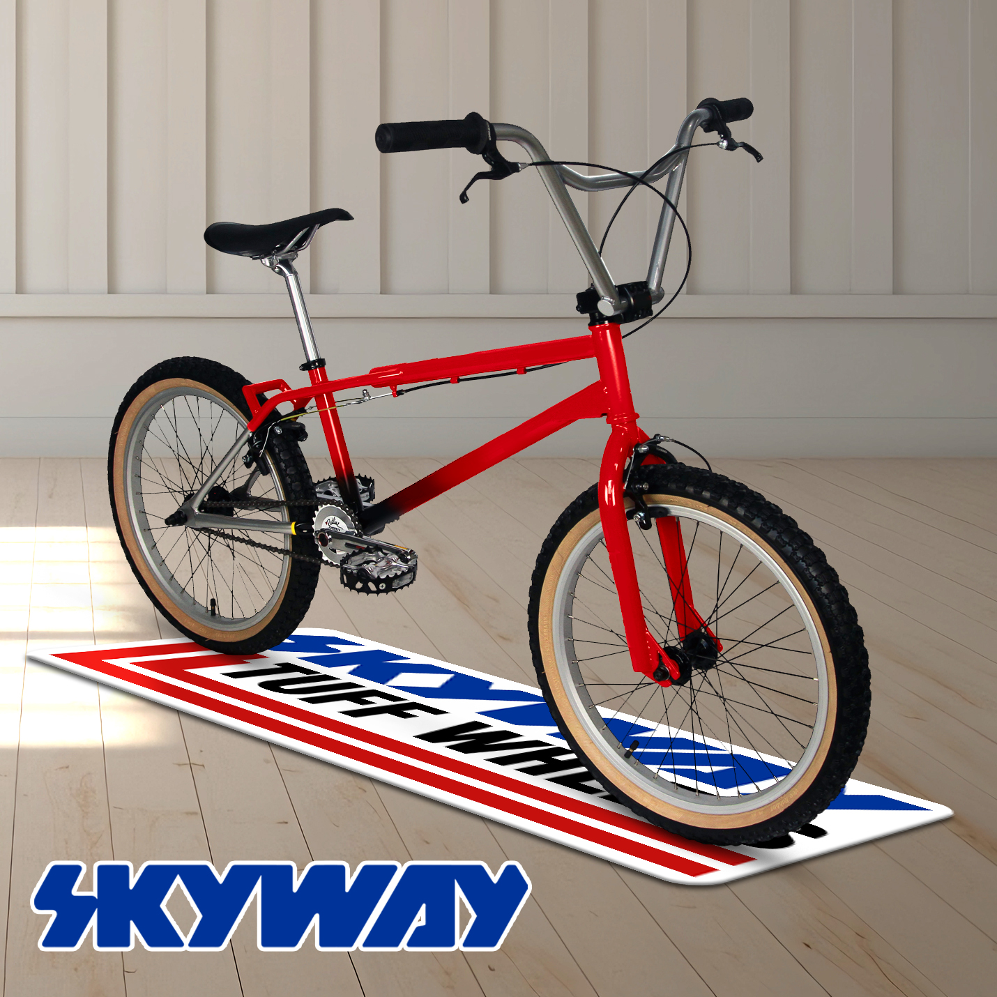 Vintage Skyway Tuff Wheels Stripe Runner Mat | Retro 80s Freestyle Mat - Image 3